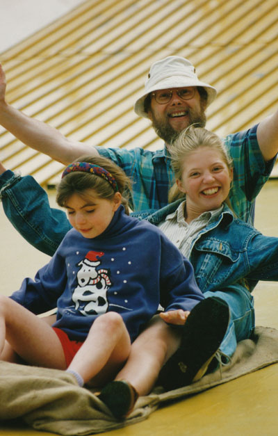 Andreas Schroeder & daughters at PNE